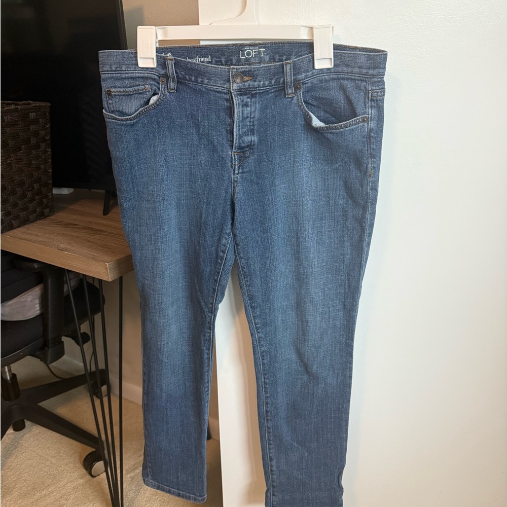 LOFT Women's Classic Blue Slim Boyfriend Jeans size 30 / 10